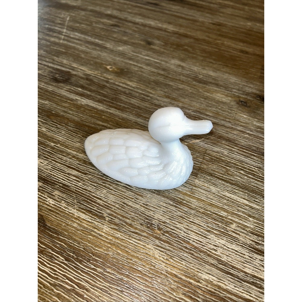 Antique Milk‎ Glass Duck Butter Dish Vallerysthal France Replacement Lid